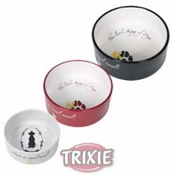 Ciotole cibo e dispenser acqua per Cani Trixie ciotola King of Dogs, 0.25 l,