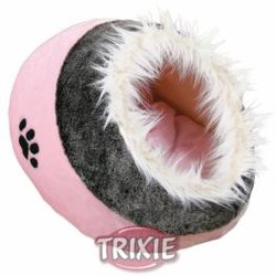 Igloo per Cani Trixie Cueva suave Minou, 35x26x41 cm, Rosa/Gris