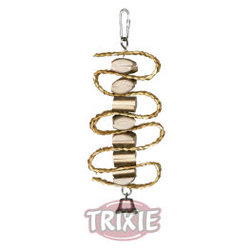 Giocattoli per Uccelli Trixie Juguete Natural Living, Con Paja Y Cascabel, 21 Cm