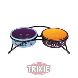 Ciotole cibo e dispenser acqua per Cani Trixie Set Comed Cerámicos Imprsos