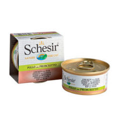 Cibo umido per Gatti Schesir Pollo con Prosciutto in Brodo