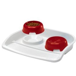 Ciotole cibo e dispenser acqua per Cani Ferplast Bandeja+Comederos Lindo