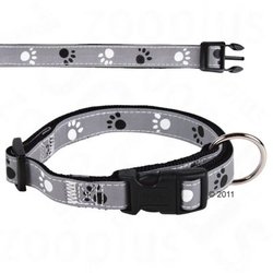 Collare Trixie Silver Reflect con motivo a zampine - - Tg. M–L