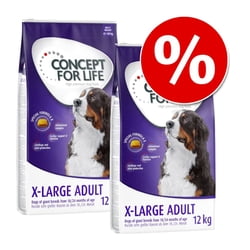 Set risparmio! 2 x Concept for Life - X-Large Puppy (2 x 12 kg)