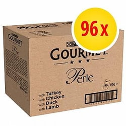 Gourmet Perle 96 x 85 g - 2 x 96 Country Collection in Salsa: Anatra, Agnello, Pollo, Manzo