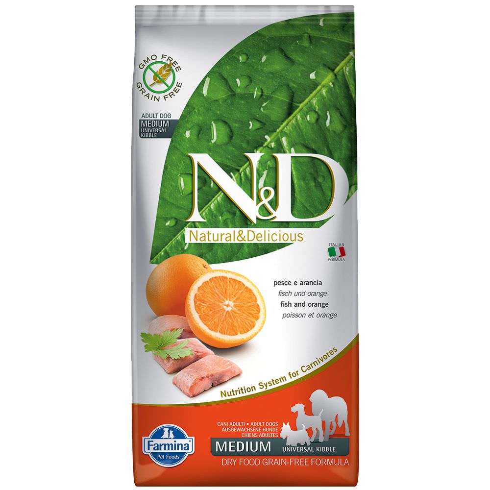 Farmina N&D Grain Free Adult Medium Pesce e Arancia