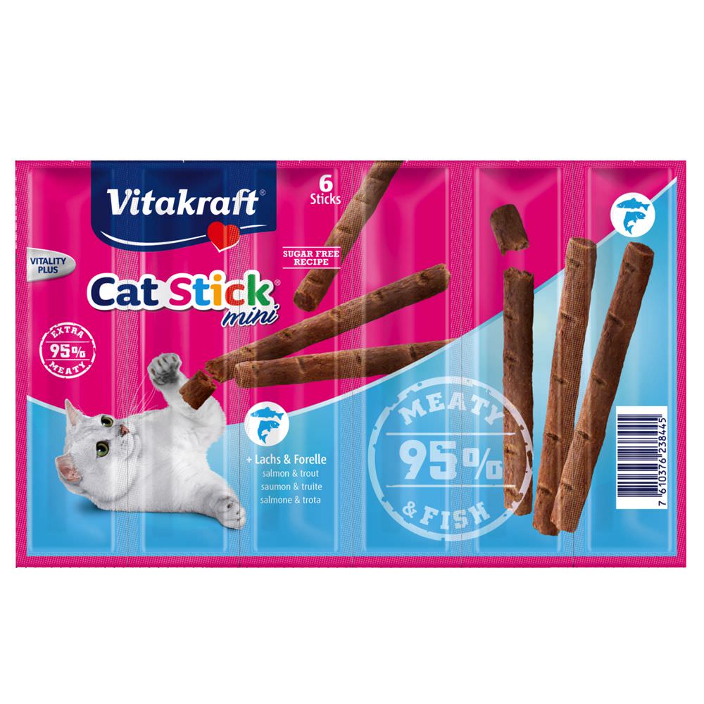 Vitakraft Cat Stick Mini per gatti con salmone e trota