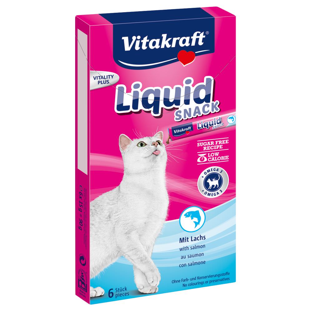 Vitakraft Cat snack liquido con salmone e Omega 3