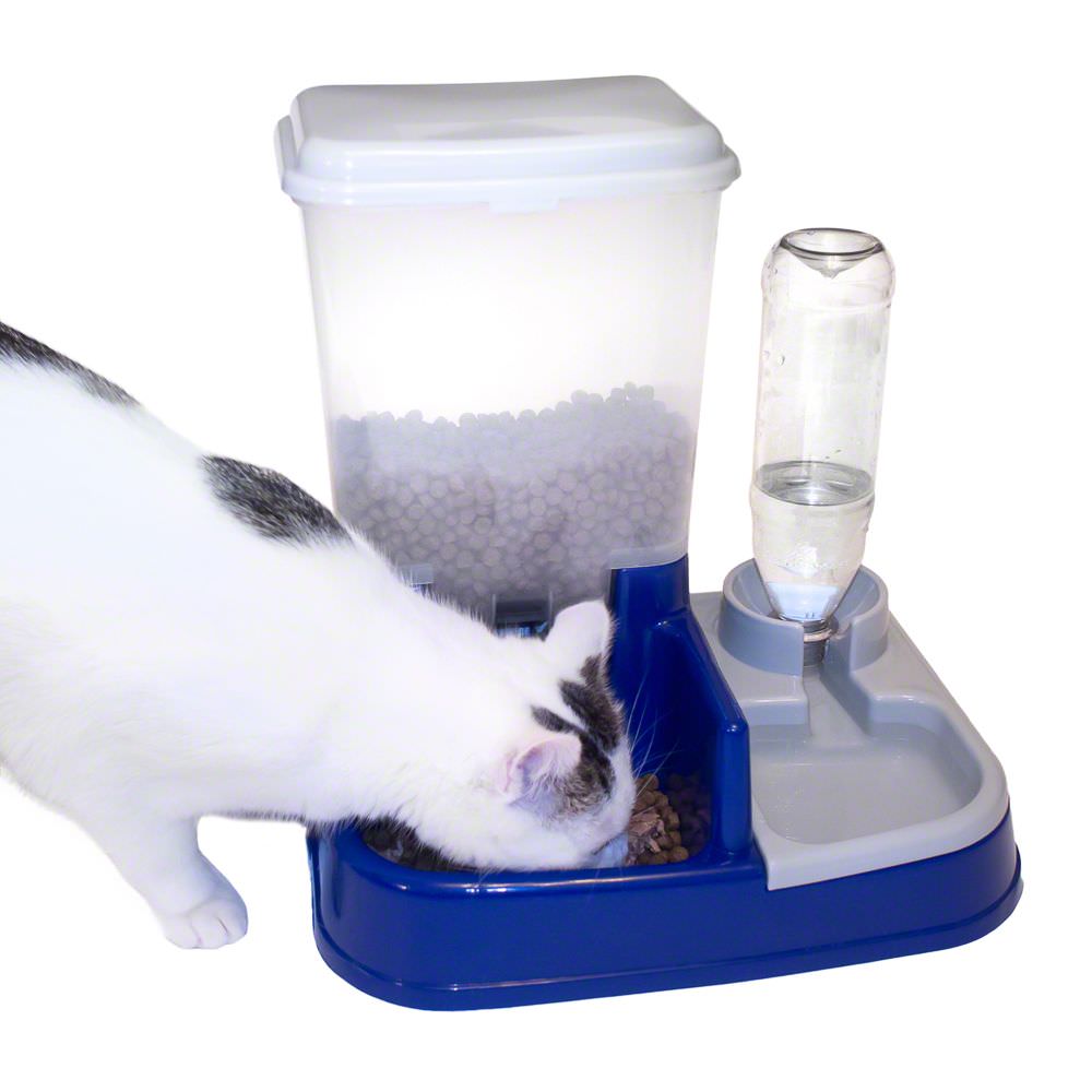Distributore di acqua e crocchette 2in1
