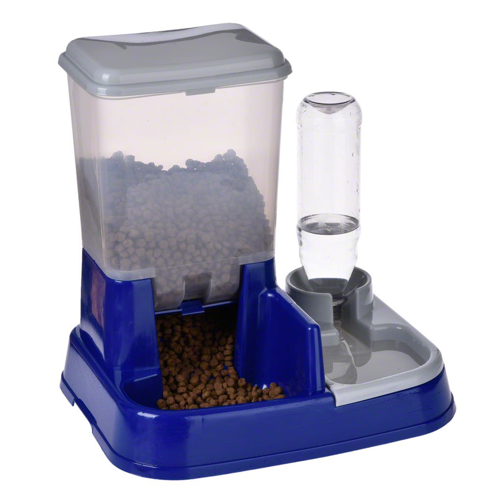 Distributore di acqua e crocchette 2in1